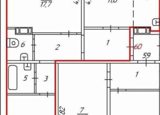 Продается 3-комнатная квартира, 61.8 м2, Каменск-Уральский, улица Кутузова, 16к2