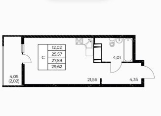 Продается квартира студия, 29.5 м2, Ростов-на-Дону, улица Нансена, 99с3