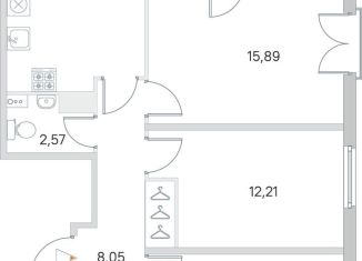 Продается трехкомнатная квартира, 71.1 м2, посёлок Стрельна