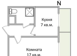 Сдается однокомнатная квартира, 30 м2, Москва, улица Плющиха, 27, метро Киевская