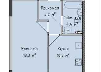 Однокомнатная квартира на продажу, 38 м2, Ижевск, ЖК Холмогоровский