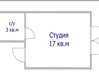 Продажа квартиры студии, 17 м2, деревня Елино, коттеджный посёлок Елино, 22