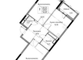 Продается 2-комнатная квартира, 59.8 м2, Санкт-Петербург, Лесной проспект, метро Выборгская