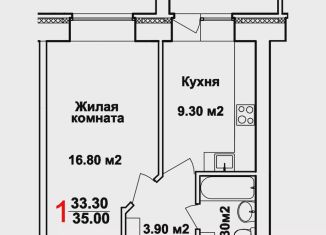 1-комнатная квартира на продажу, 35 м2, Нижний Новгород, метро Буревестник
