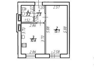 Продается однокомнатная квартира, 30.2 м2, посёлок Шушары, Московское шоссе, 256к6, ЖК Вариант