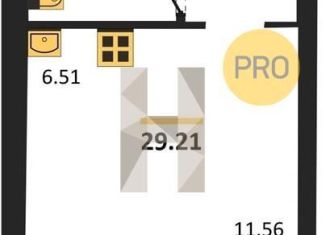 Продается квартира студия, 29.2 м2, село Первомайский, ЖК Знак, улица Архитектора Сергея Макарова