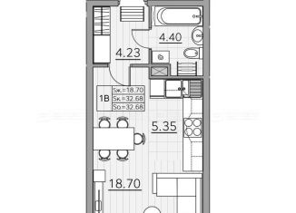 Продажа 1-комнатной квартиры, 32.7 м2, Казань, ЖК Времена года