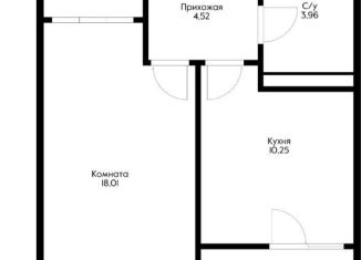 Продаю 1-комнатную квартиру, 39 м2, Краснодар, улица Красных Партизан, 4/15, ЖК Сограт