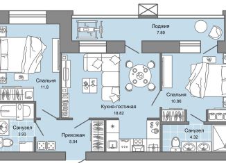 Продам 3-комнатную квартиру, 59 м2, Ульяновск, ЖК Дивный Сад, жилой комплекс Дивный Сад, 1