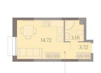 Продаю квартиру студию, 21.6 м2, Москва, метро Селигерская