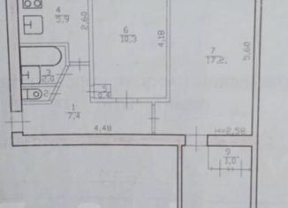 Трехкомнатная квартира на продажу, 58.7 м2, рабочий посёлок Солнечный