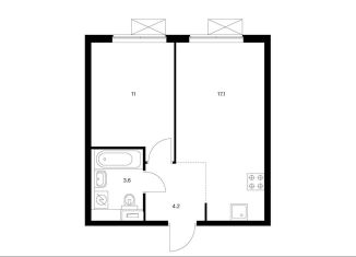 Продается однокомнатная квартира, 35.9 м2, Москва, Базовская улица, 15Бк1, станция Грачёвская