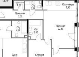 Продажа 2-комнатной квартиры, 72.3 м2, Москва, ЖК Афи Парк Воронцовский