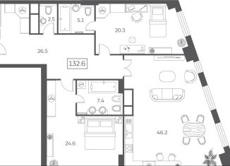 Продам 3-комнатную квартиру, 132.7 м2, Москва, Мытная улица, 40к3, Мытная улица