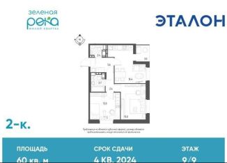 Продам двухкомнатную квартиру, 60 м2, Омск, Кировский округ