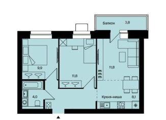 Продажа 3-комнатной квартиры, 59 м2, Сыктывкар, Тентюковская улица, 320, ЖК Платон