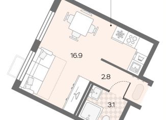 Квартира на продажу студия, 22.8 м2, Москва, жилой комплекс Лучи, к15, ЖК Лучи