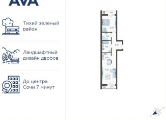 2-комнатная квартира на продажу, 50.9 м2, Сочи, ЖК Кислород
