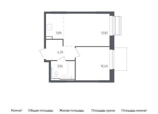 Продажа 1-комнатной квартиры, 36.7 м2, село Лайково