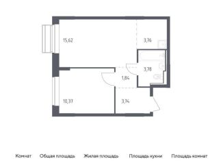Продается 1-ком. квартира, 39.1 м2, Московская область