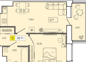 Продажа 1-комнатной квартиры, 38.1 м2, Архангельск, Октябрьский округ, улица Гагарина, 44