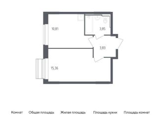 Продажа 1-ком. квартиры, 33.9 м2, село Лайково