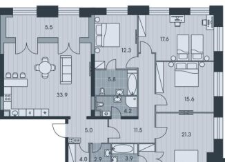 Продажа 5-комнатной квартиры, 143.5 м2, Москва, Обручевский район