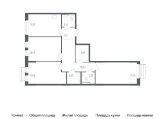 3-комнатная квартира на продажу, 78.8 м2, село Лайково