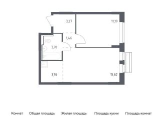 1-комнатная квартира на продажу, 39.1 м2, село Лайково
