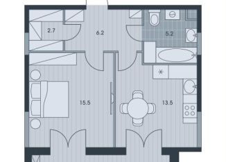 Продажа однокомнатной квартиры, 48.2 м2, Москва, ЖК Эвер, жилой комплекс Эвер, 1