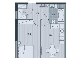 Продаю 1-ком. квартиру, 39.2 м2, Москва, ЖК Эвер