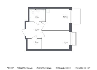 Продается 1-ком. квартира, 32.6 м2, село Лайково