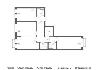 Продается 3-ком. квартира, 78.6 м2, село Лайково