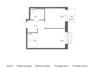 Продам однокомнатную квартиру, 37.3 м2, Московская область