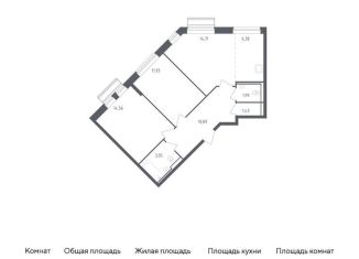Продажа двухкомнатной квартиры, 65.8 м2, Московская область, Центральная площадь