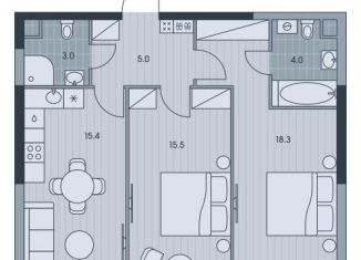 Продается 3-ком. квартира, 61.2 м2, Москва, ЖК Эвер