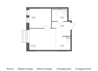 Однокомнатная квартира на продажу, 34.9 м2, Московская область