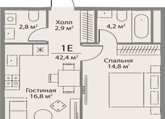 Продам однокомнатную квартиру, 42.4 м2, Москва, метро Аминьевская