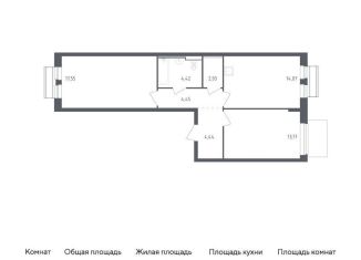 Продам 2-комнатную квартиру, 60.1 м2, Московская область