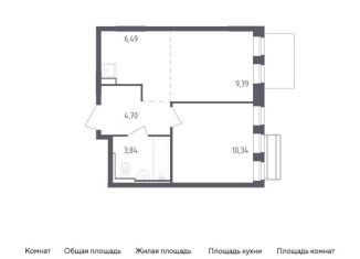 Продаю однокомнатную квартиру, 34.8 м2, Московская область
