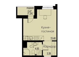 Квартира на продажу студия, 24.1 м2, Мурино, бульвар Менделеева