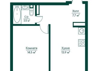 Продается 1-ком. квартира, 39.7 м2, Самара, метро Российская