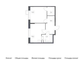 Продается 1-комнатная квартира, 42.5 м2, деревня Середнево, квартал № 23, 4-5