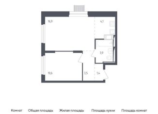 Продается 1-комнатная квартира, 40.4 м2, Московская область, жилой комплекс Мытищи Парк, к4.2