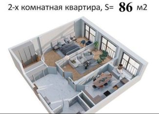 Продам двухкомнатную квартиру, 86 м2, Нальчик, улица Циолковского, 7, район Завокзальный