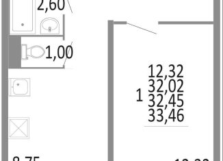 1-комнатная квартира на продажу, 32 м2, Челябинск, Советский район