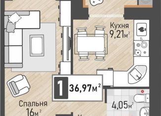 Продам 1-ком. квартиру, 37 м2, Рязанская область