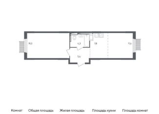 Продам однокомнатную квартиру, 48.2 м2, Московская область, жилой комплекс Мытищи Парк, к4