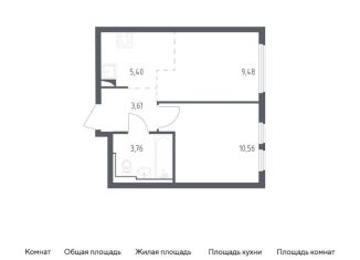 Продам 1-комнатную квартиру, 32.8 м2, село Остафьево, жилой комплекс Остафьево, к17
