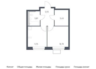 Продается 1-комнатная квартира, 35.8 м2, Московская область, жилой комплекс Егорово Парк, к3.2